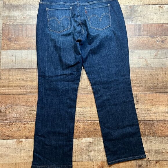 Women's 505 Straight Leg Dark Wash Levi's size 16M - Picture 5 of 7